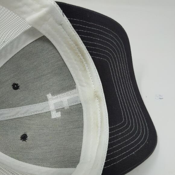 Pacific Essentials Snapback Meshback Hat Black White Embroidered F One Size - Picture 8 of 9